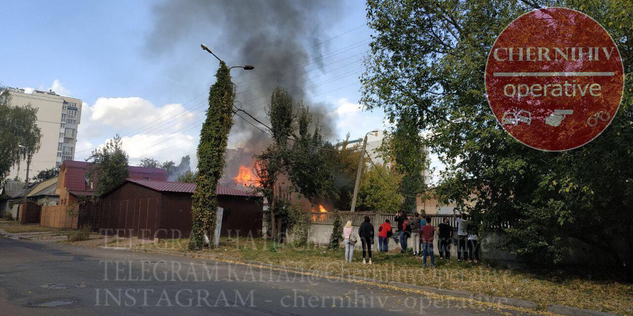 Пожежа у Чернігові: в районі "Градецького" горіла лазня