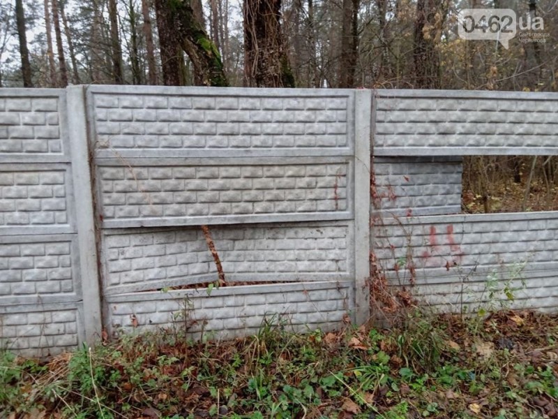«Забор отомстил» На черниговского вандала, ломавшего забор, упала плита