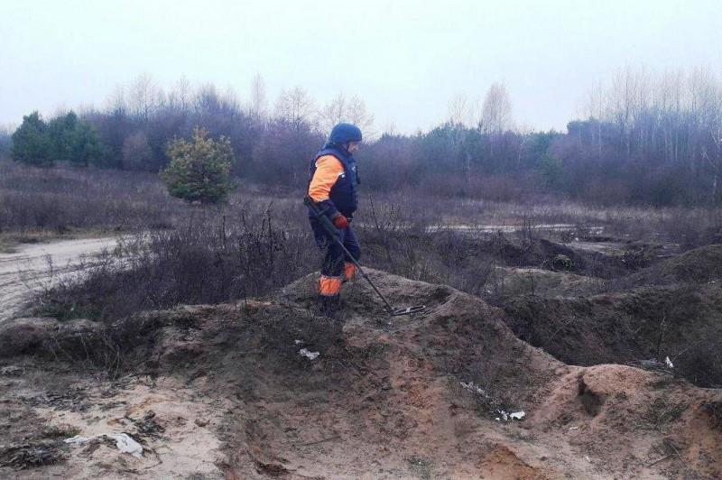 Мина в лесополосе и снаряд на открытой местности: спасатели Черниговщины уничтожили находки