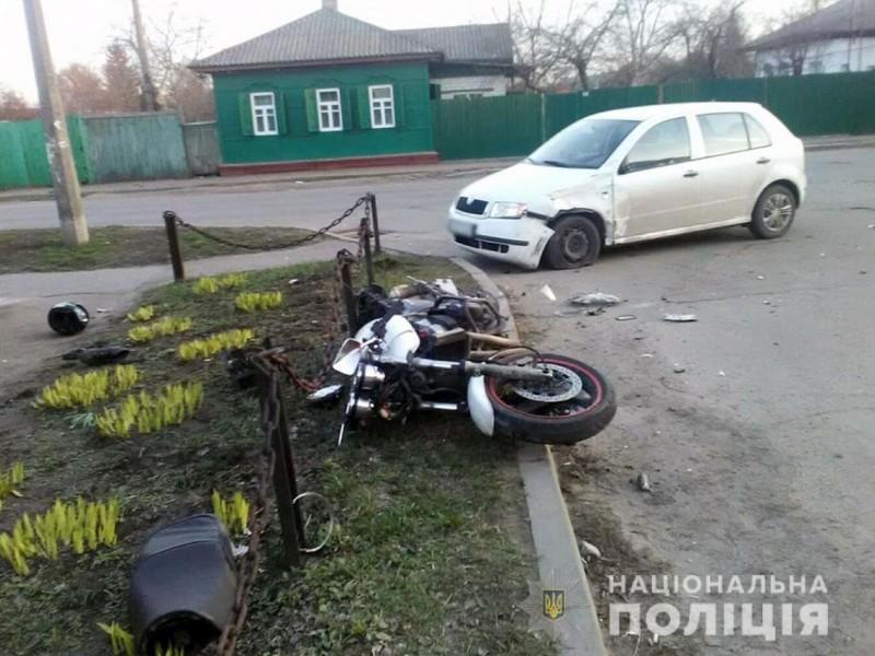 Попал в реанимацию: на Черниговщине ДТП с пострадавшим мотоциклистом
