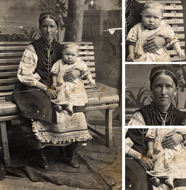 Мами-українки на фотографіях початку ХХ століття