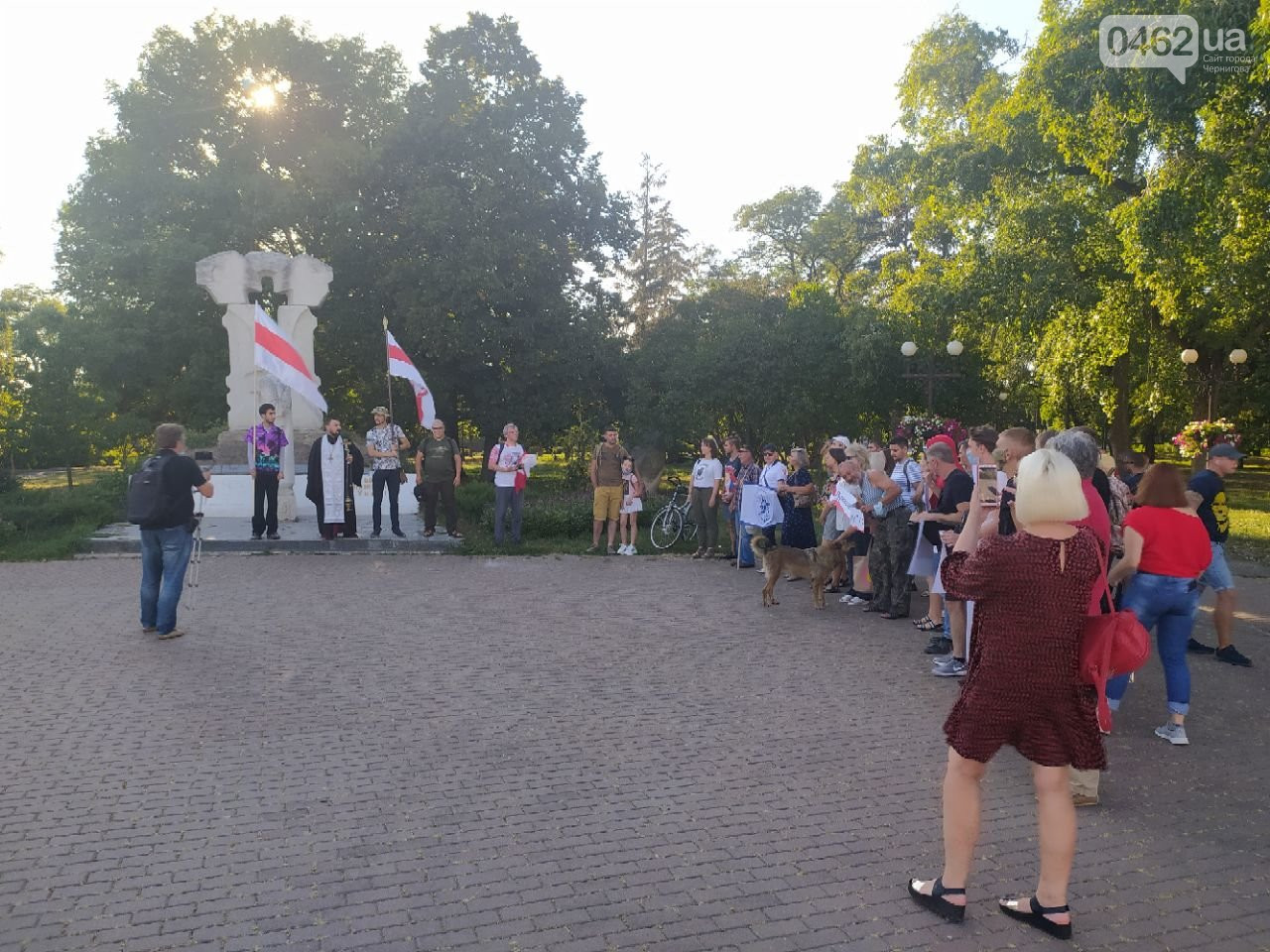В центрі Чернігова пройшов мітинг на підтримку білоруського народу