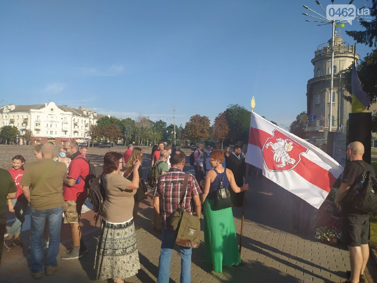 В центрі Чернігова пройшов мітинг на підтримку білоруського народу