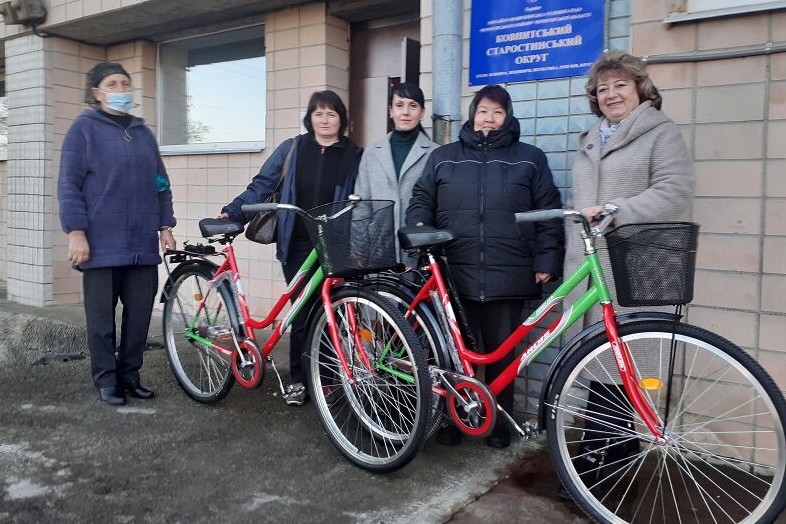 Михайло-Коцюбинська громада забезпечила соцпрацівників велотранспортом