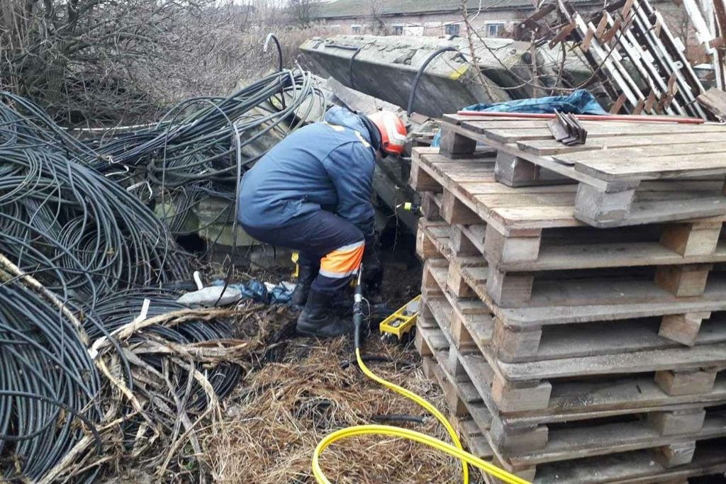 Сторожовий пес одного з підприємств Чернігова опинився під бетонними плитами: охоронці викликали рятувальників