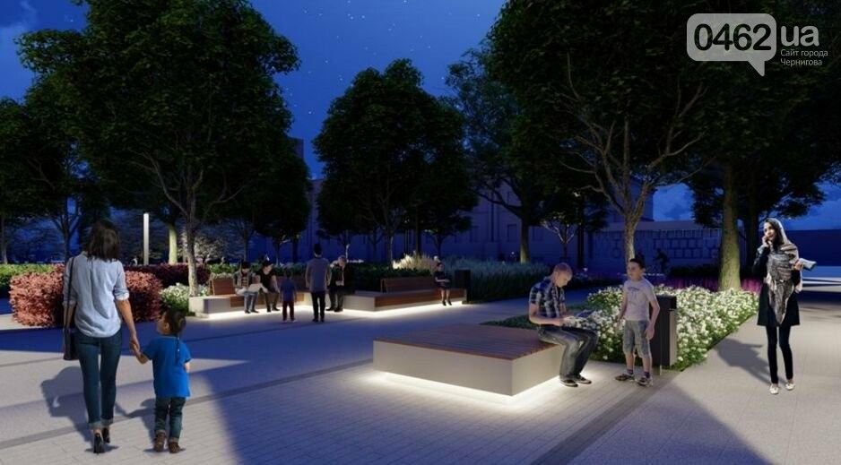 У Чернігові показали, як виглядатиме новий сквер у центрі міста. Спойлер: тут буде пішохідний фонтан