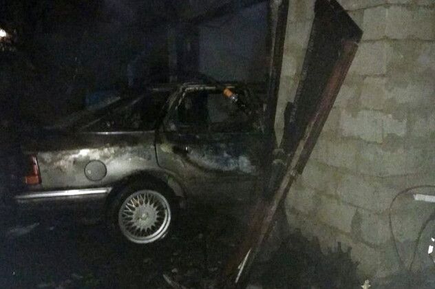 На Чернігівщині згорів автомобіль Ford Scorpio