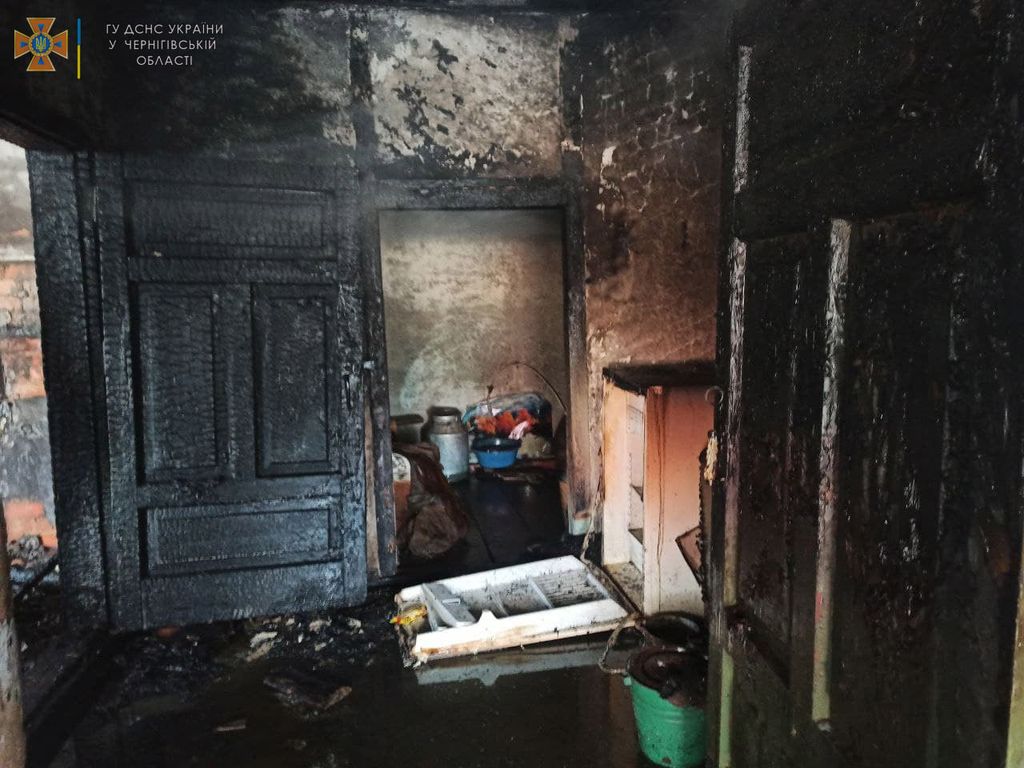 На Корюківщині пожежа забрала життя літньої жінки. ФОТО