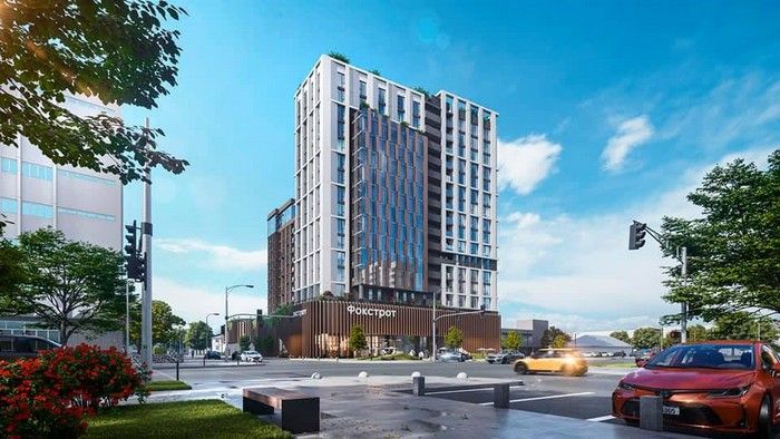 В центрі Чернігова будують 16-поверховий торгово-розважальний комплекс з апарт-готелем. ФОТО