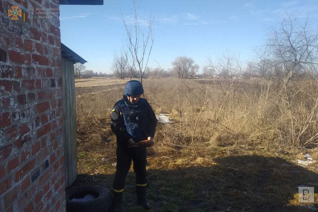 На Чернігівщині чоловік виявив мінометну міну часів Другої світової неподалік будинку
