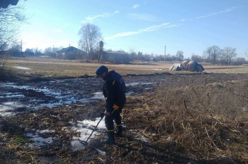 На Чернігівщині піротехніки знищили мінометну міну часів Другої світової війни