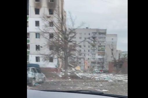Наслідки ворожого бомбардування і обстрілів в Чернігові (Відео)