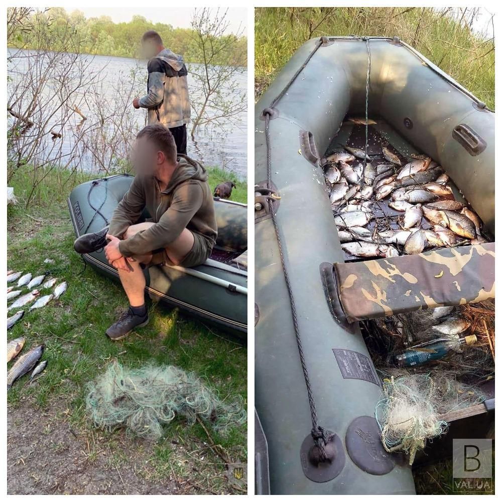 Майже 200 тисяч за 20 кг риби: на Десні спіймали двох браконьєрів з Чернігова