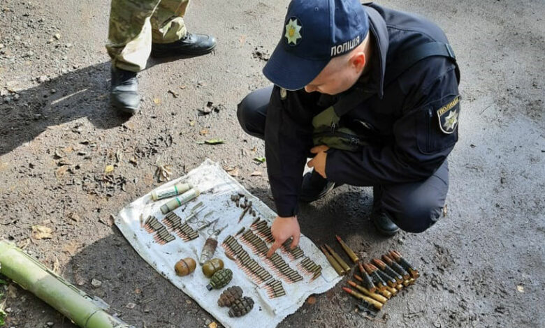 На Чернігівщині виявили російський схрон зброї та боєприпасів