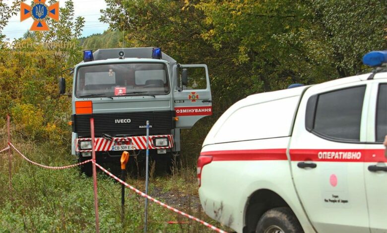 На Чернігівщині тривають роботи по розчищенню території від вибухонебезпечних предметів (Фото)