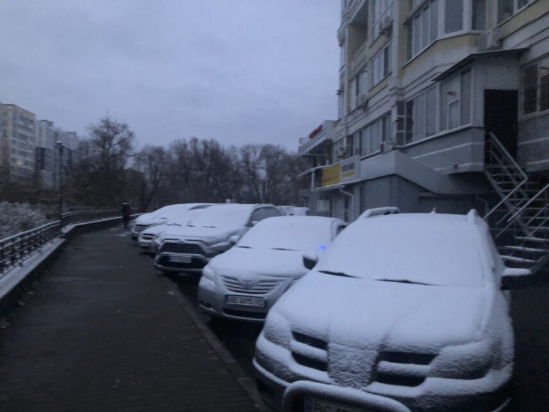 На Чернігівщині випав перший сніг (Фото)