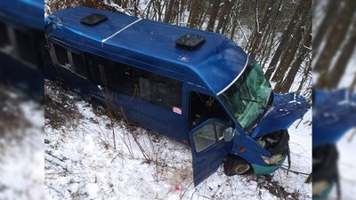 На трасі біля Новгорода-Сіверського перекинулася маршрутка: травмувалися 9 людей