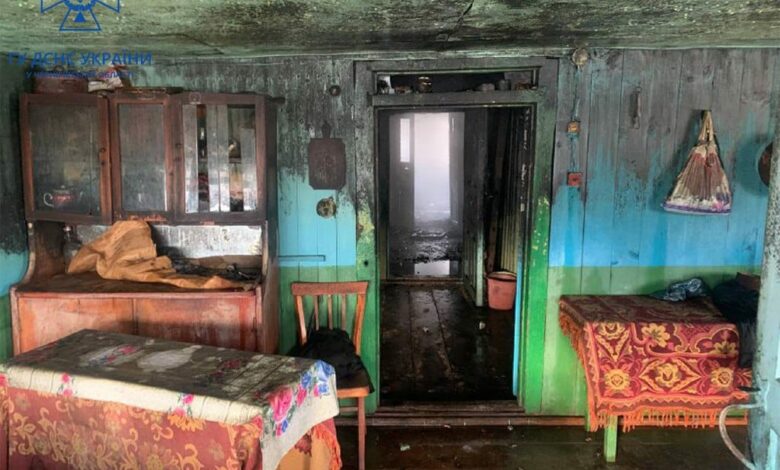 На Чернігівщині під час пожежі житлового будинку загинув чоловік (Фото)