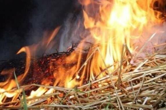 На Чернігівщині невідомий спалив навіс для сіна