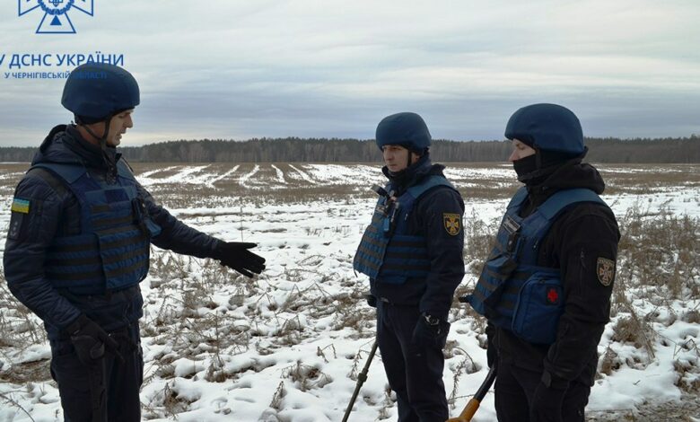 За тиждень на Чернігівщині рятувальники вилучили вісім вибухонебезпечних предметів