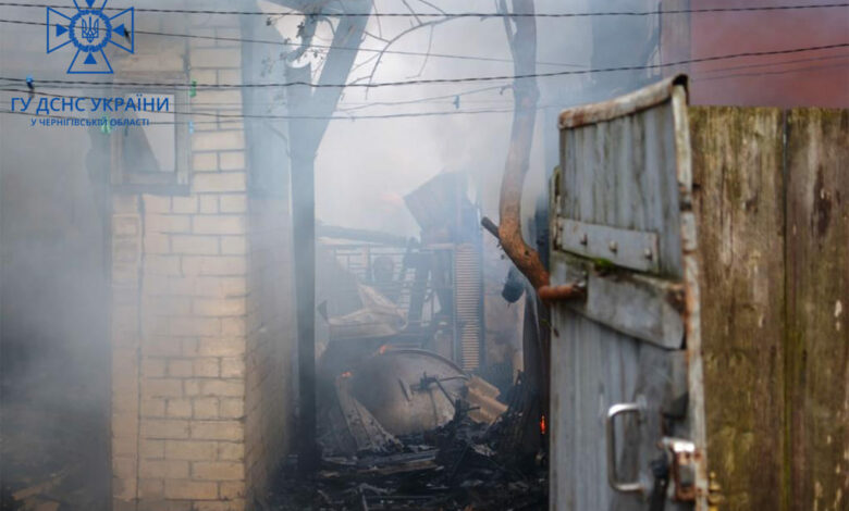 Подробиці пожежі на вулиці Лесі Українки в Чернігові