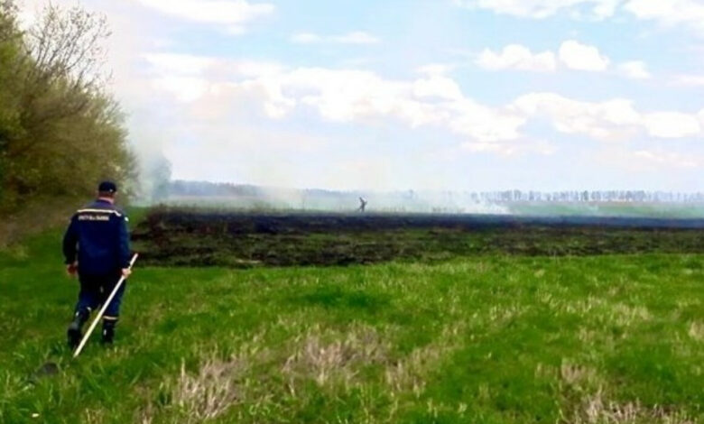 На Чернігівщині зафіксовано факт незаконного спалювання сухої рослинності