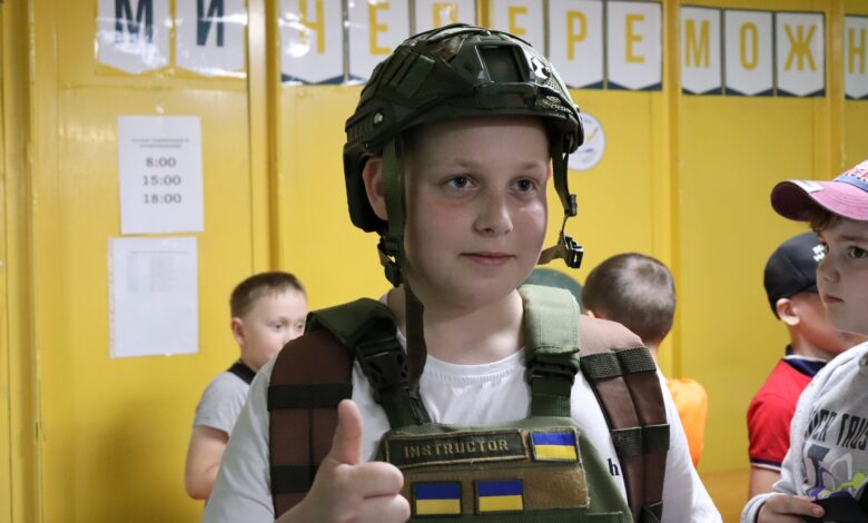 Чернігівські нацгвардійці провели «Урок мужності» в пришкільному таборі (Фото)