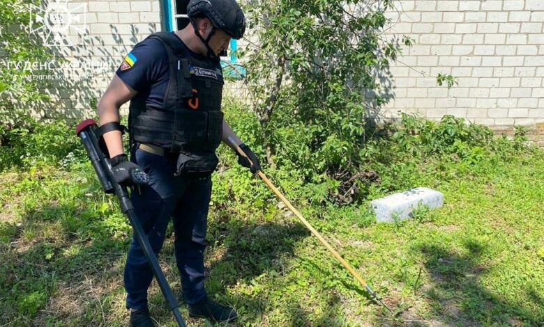 На Чернігівщині піротехніки продовжують вилучати вибухонебезпечні предмети (Фото)