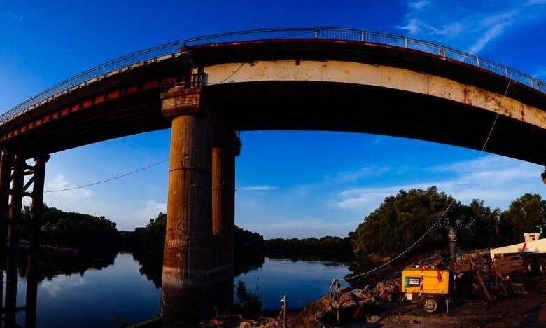 Автомобільний міст через Десну: фоторепортаж відновлення (Фото)