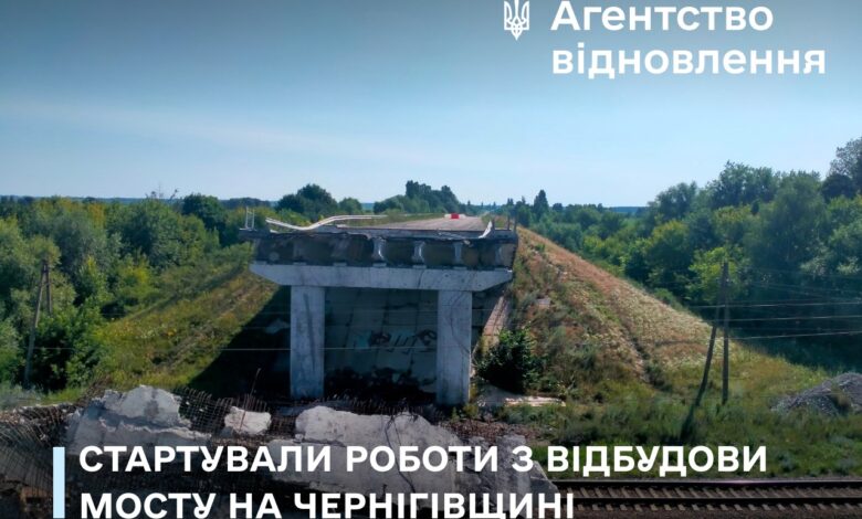 На Чернігівщині відновлюють ще один міст (Фото)