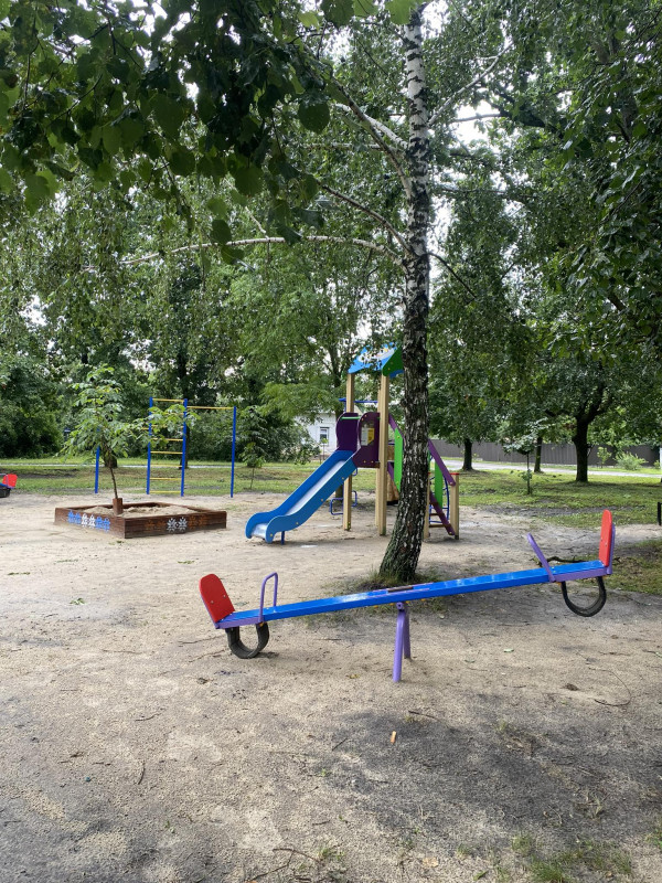 У селі на Чернігівщині відкрили дитячий майданчик (Фото)
