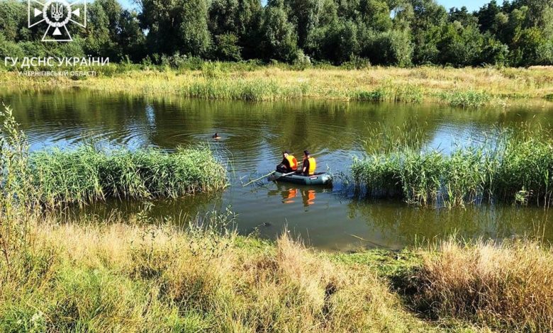 Рятувальники підняли тіло загиблого чоловіка зі ставка