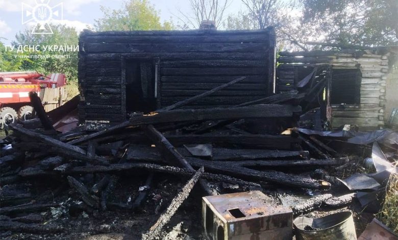 У Чернігівській області вогнеборці ліквідували 2 пожежі житлових будинків (Фото)