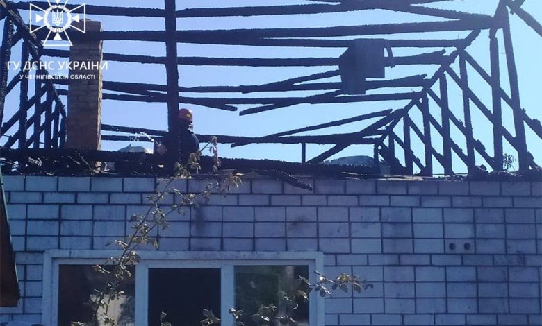 У Чернігівській області вогнеборці ліквідували 2 пожежі житлових будинків (Фото)