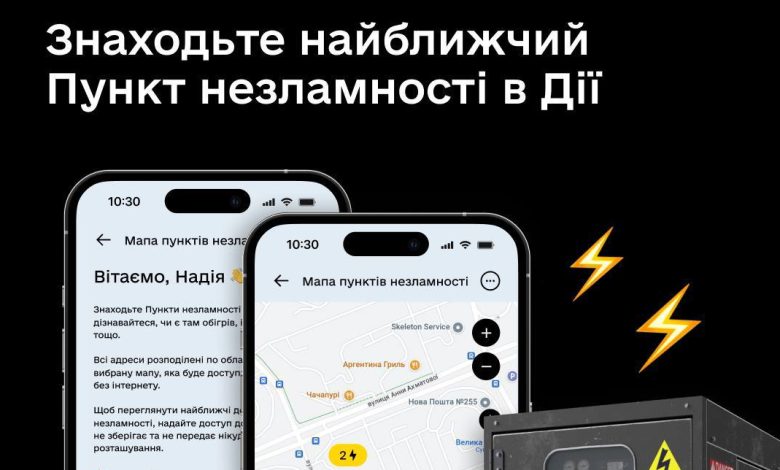 Інформація про «Пункти незламності» вже в застосунку «Дія»