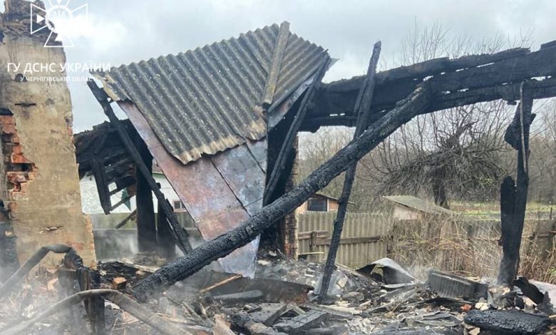 На Чернігівщині під час пожежі житлового будинку загинуло подружжя