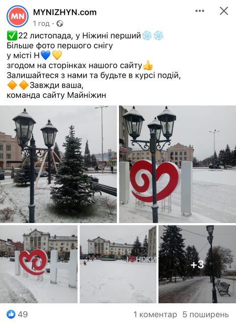 На Чернігівщині випав перший сніг