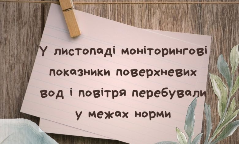 На Чернігівщині показники поверхневих вод і повітря — в межах норми