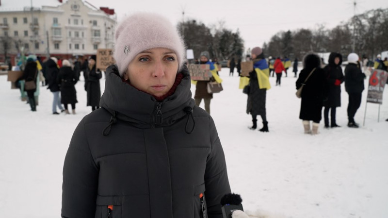 689 днів полону: у Чернігові родини нацгвардійців з ЧАЕС провели акцію