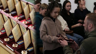 У Чернігові орденами та медаллю нагородили трьох військових та передали державні нагороди родинам загиблих