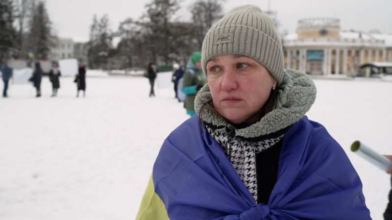 689 днів полону: у Чернігові родини нацгвардійців з ЧАЕС провели акцію