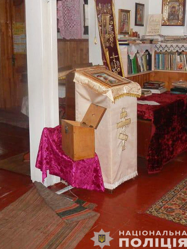 На Чернігівщині поліція затримала «церковного» крадія (Фото)