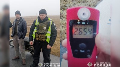 На Чернігівщині водій мопеда пропонував поліцейським хабар, коли алкоголю у його крові було більше за норму у 13 разів
