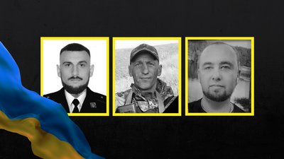 На Чернігівщині в останню путь провели трьох військових, які загинули під час виконання бойових завдань на Донеччині