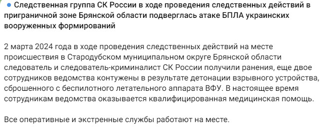 На прикордонні Брянщини дрон атакував російських криміналістів