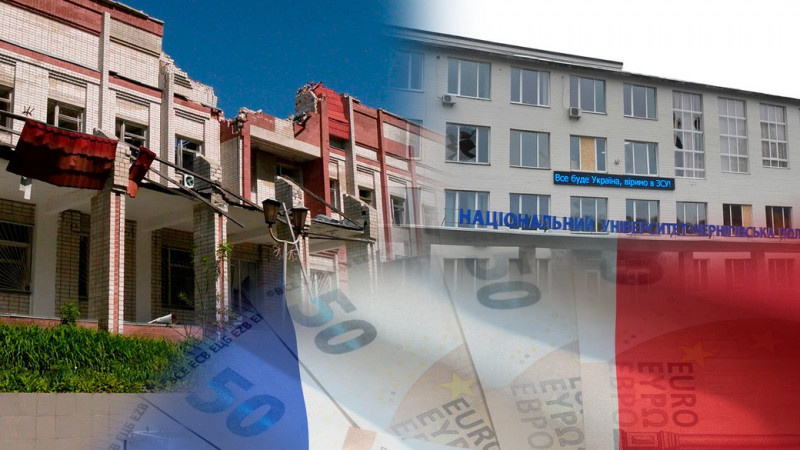 Франція виділить по 200 тисяч євро на відбудову райлікарні та Чернігівської політехніки