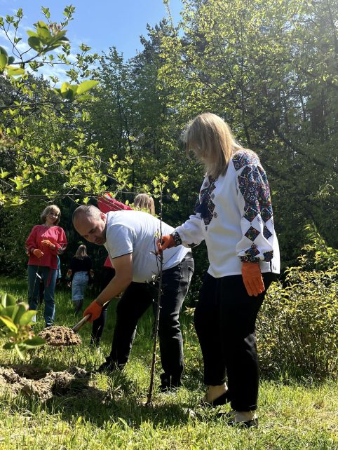 Працівники обласного наукового ліцею в Чернігові висадили алею дерев у пам’ять про загиблих випускників