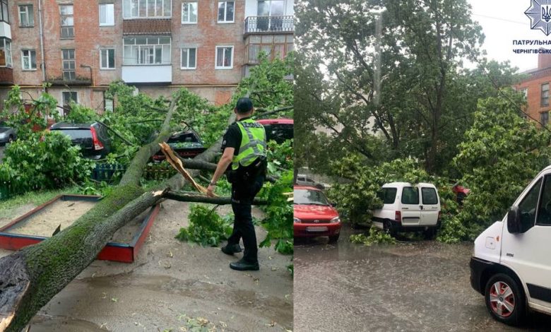 Негода наробила лиха у Чернігові (Фотофакт)