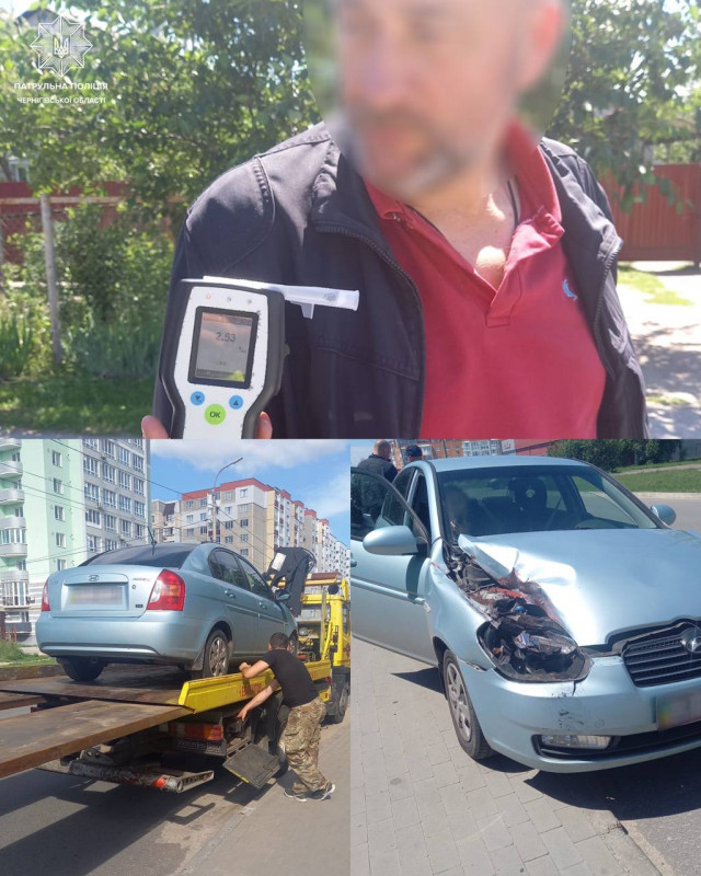 У Чернігові п’яний водій скоїв ДТП, зник з місця пригоди та пропонував хабар патрульним