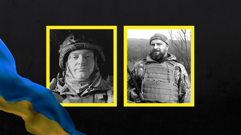 На Чернігівщині поховали Олександра Ющенка та Олександра Паська, які загинули на фронті